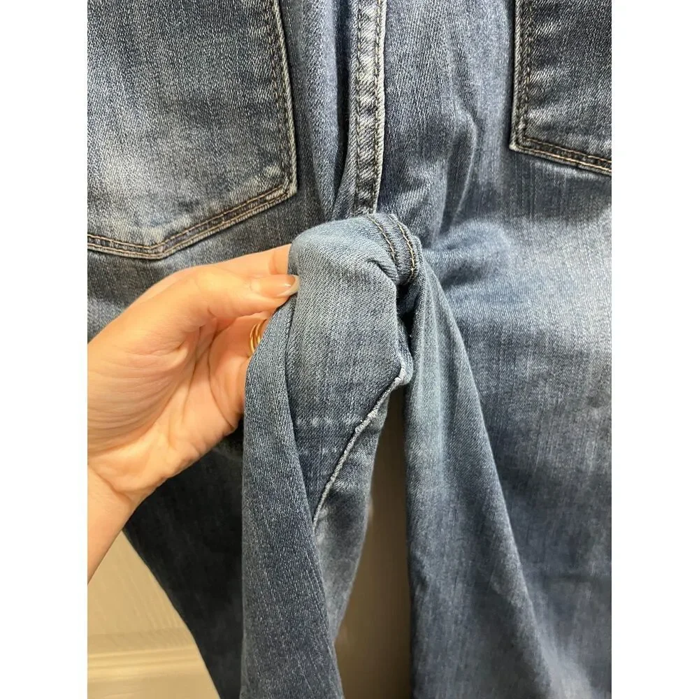 Judy Blue Women's Size 15/32 Mid Rise Bootcut Fit Fringe Hem Denim Jeans